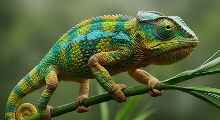 Obraz premium chameleon on a branch