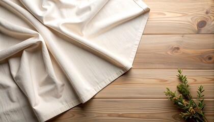  background with fabric draped over a wooden table