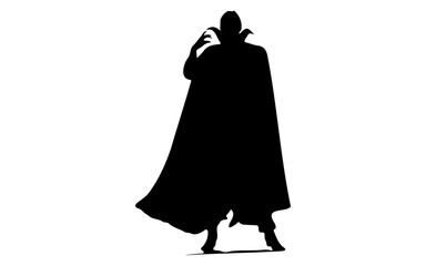 Halloween Bat – Black and White Vector Line Art