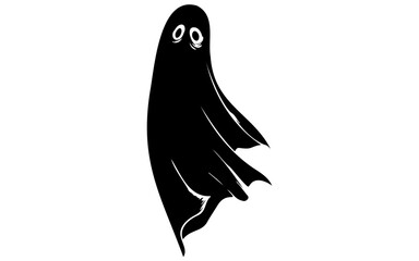 Haunted House – Halloween Black and White Vector Illustration