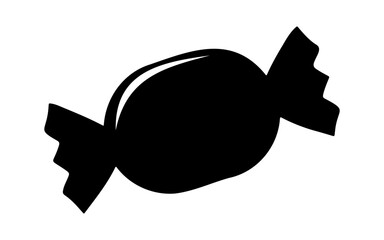 Halloween Candy – Black and White Vector Illustration