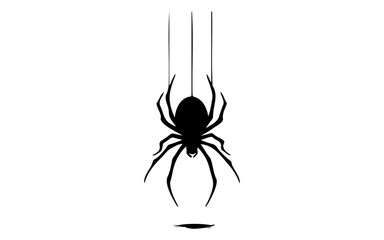 Halloween Spider – Black and White Vector Line Art