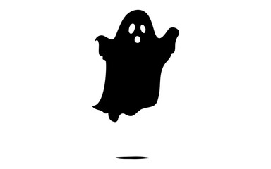 Haunted House – Halloween Black and White Vector Illustration