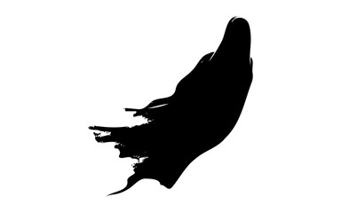 Haunted House – Halloween Black and White Vector Illustration