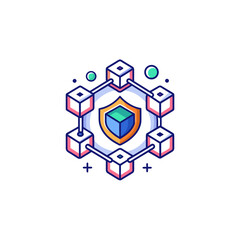 Fototapeta premium futuristic chip quantum swirl atom circuit