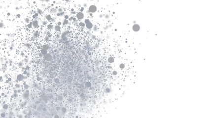 High-resolution image of gray particles floating on white background. Ideal for designs needing a subtle texture.
