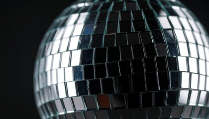 Close-up of a disco ball