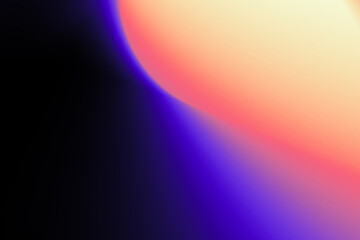 Abstract mesh gradient with vibrant purple and orange tones on dark background. Smooth color...
