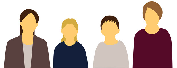 アジア系の4人家族