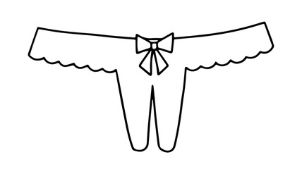 Sexy panties vector hand drawn sketch