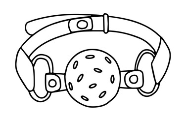 BDSM gag for sex vector sketch