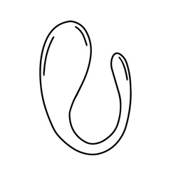 Sex toy vibrator vector doodle illustration