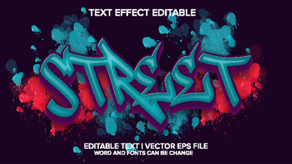 graffity text effect vector editable