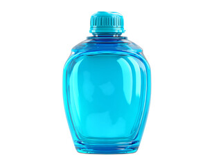 Naklejka premium Blue detergent bottle with flip top cap png on white background 