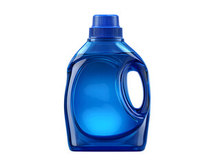 Blue detergent bottle with flip top cap png on white background 