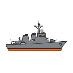 Obraz premium Naval Destroyer Icon