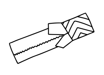 Chewing gum vector doodle illustration