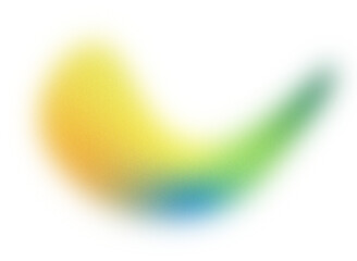 Gradient Abstract Shape, Colorful Blurry Element, Retro Design, Yellow, Green, Textured, Soft Light, Aura, Energy