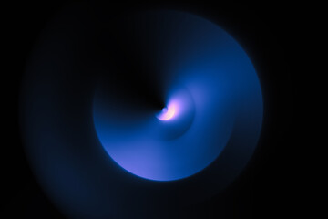 Circular flow of blue and violet gradient lights with soft mesh texture. Modern, abstract, and...
