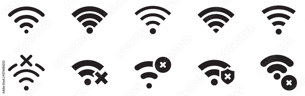 Poster wi-fi signal. wireless internet symbol. set of sign for connect of network. wireless and wifi icon s