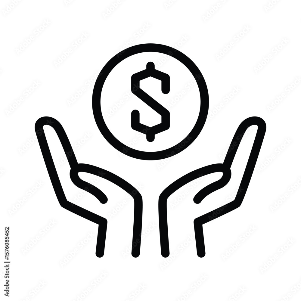 Aufkleber savings outline icon vector design good for web or mobile app