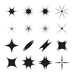 Vector Illustration of Sparkle Icon Set

