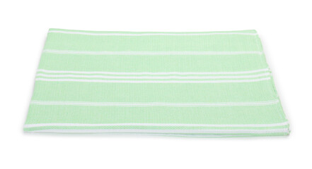 One folded beach towel isolated on white