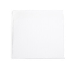 Fototapeta premium One folded terry towel isolated on white, top view