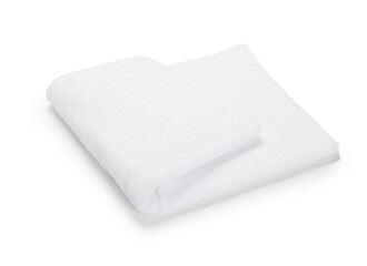 One folded terry towel isolated on white