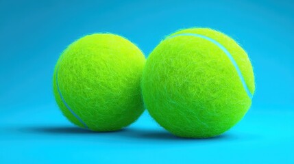 Bright Green Tennis Balls on a Vibrant Blue Background for Mobile Phone Wallpaper Design