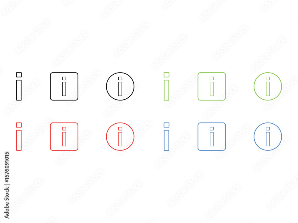 Poster creative linear info hint tip symbol design, i manual ui help desk advice bubble, isolated on transp