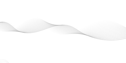  Abstract frequency sound wave lines and twisted curve lines background. Abstract wave line for banner, template, wallpaper background with wave design. Vector illustration.