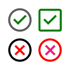 Green tick icon. Tick mark vector symbol. Tick mark graphic illustration. Vector sign collection, green tick isolated on white backdrop. Approved, selected, correct choice icon set, transparent PNG.