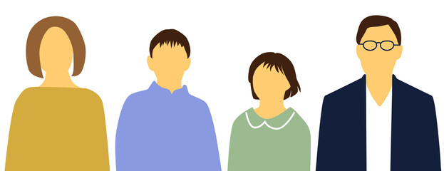 日本人の4人家族