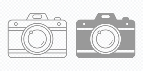 Photo vector icon for graphic and web design. camera icon Vector illustration in black. Camera icon set. photo camera icon. camera photography icon. , snapshot sign . line outline icons eps 10