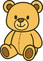 Adorable Classic Brown Teddy Bear Toy for Childhood Memories, Comforting Friendship, and Gentle Playtime Fun, Perfect for Kids' Designs and Sweet Moments
