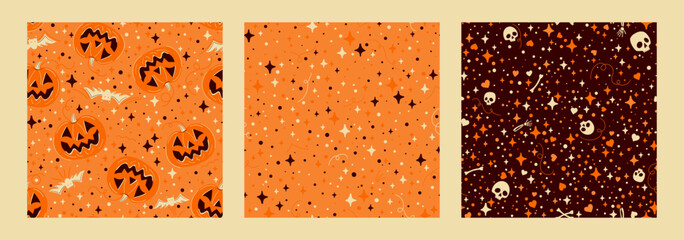 Halloween Seamless Patterns Collection