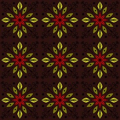 Fototapeta premium Pattern seamless botanical background nature 