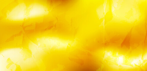Shiny Golden Rich Background with Smooth Gradient Texture and Soft Light Reflections in Horizontal Format. Yellow Shiny Crumpled Foil with Copy Space. Vector Illustration