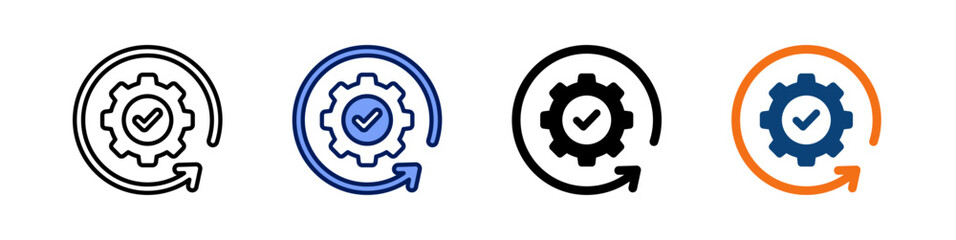 Recovery All In One Icon Multi Styles Vector Set