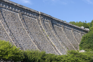 view of the stone structure kensico dam in westchester new york city drinking water supply old...