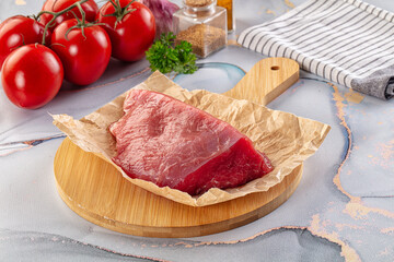 Raw beef meat fillet piece