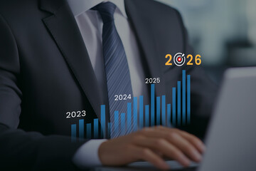 Business growth forecast to 2026 with target goal