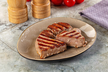 Gourmet Grilled tuna fish steak