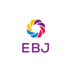 EBJ logo design on white  background.