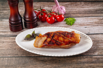 Roasted duck breast fillet meat