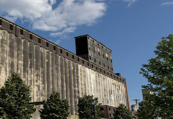 abandoned grain terminal in red hook brooklyn new york city, a huge waterfront elevator landmark