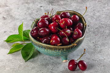 Ripe sweet juicy red cherry