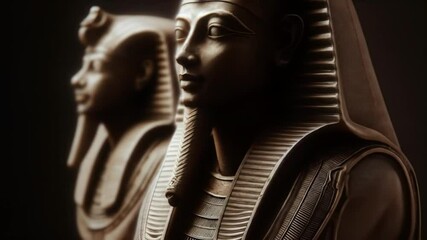 Detail on Bust of Ancient Egyptian Pharaoh in Museum Exhibit - Free ...