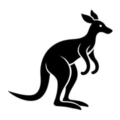 kangaroo silhouette vector